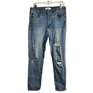 KanCan Distressed High-Rise Straight Leg Jeans Size 13/30